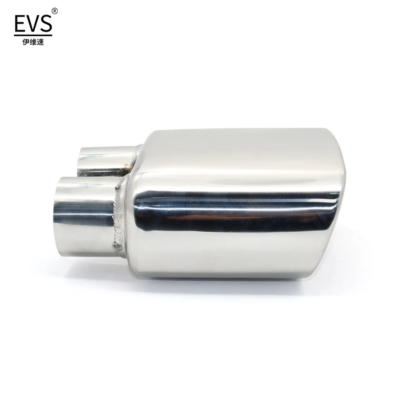 1 PCS Double Inner Car Exhaust Tips Universal Exhaust Pipe Stainless Steel Muffler Tips Exhaust System For BMW Old X5