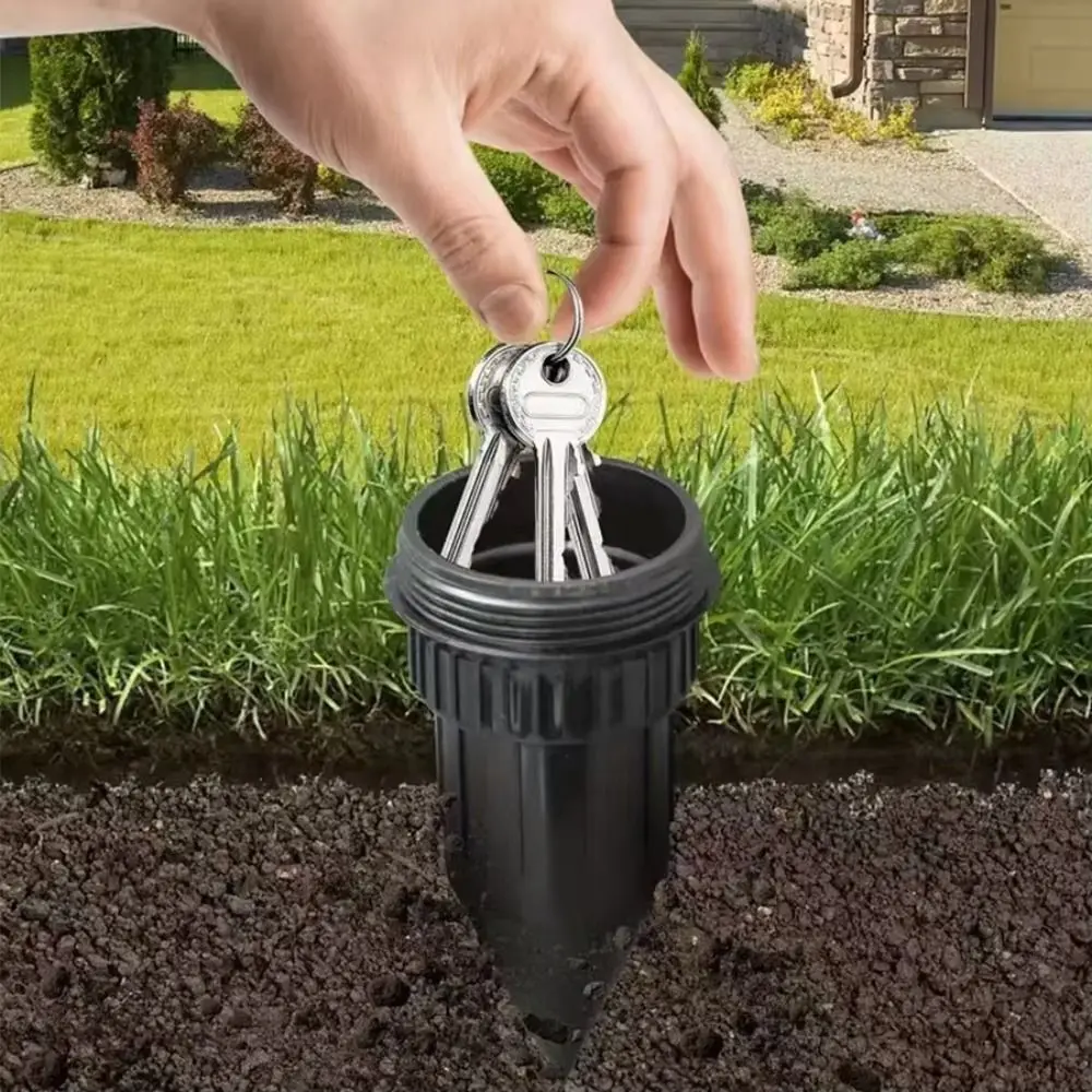 Picture 5: Plastic Garden Key Hider Key Safe Realistic Underground Watering Can Garden Key Concealer Durable Outdoor Security Lockbox