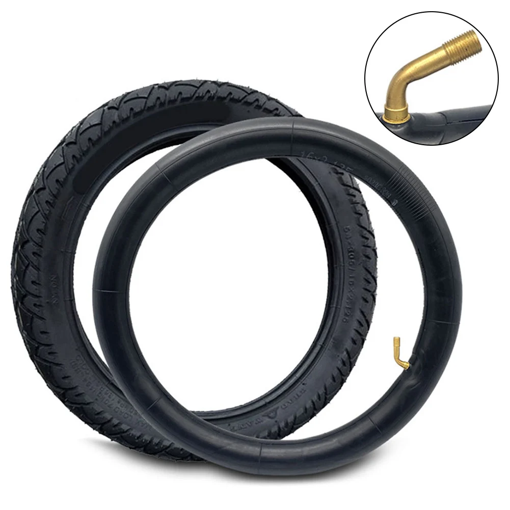 16*2.125 Inner Tube 16 Inch Black Bicycle Inflatable Tire For Electric Bike Outer Tire Rubber High Performance High Quality