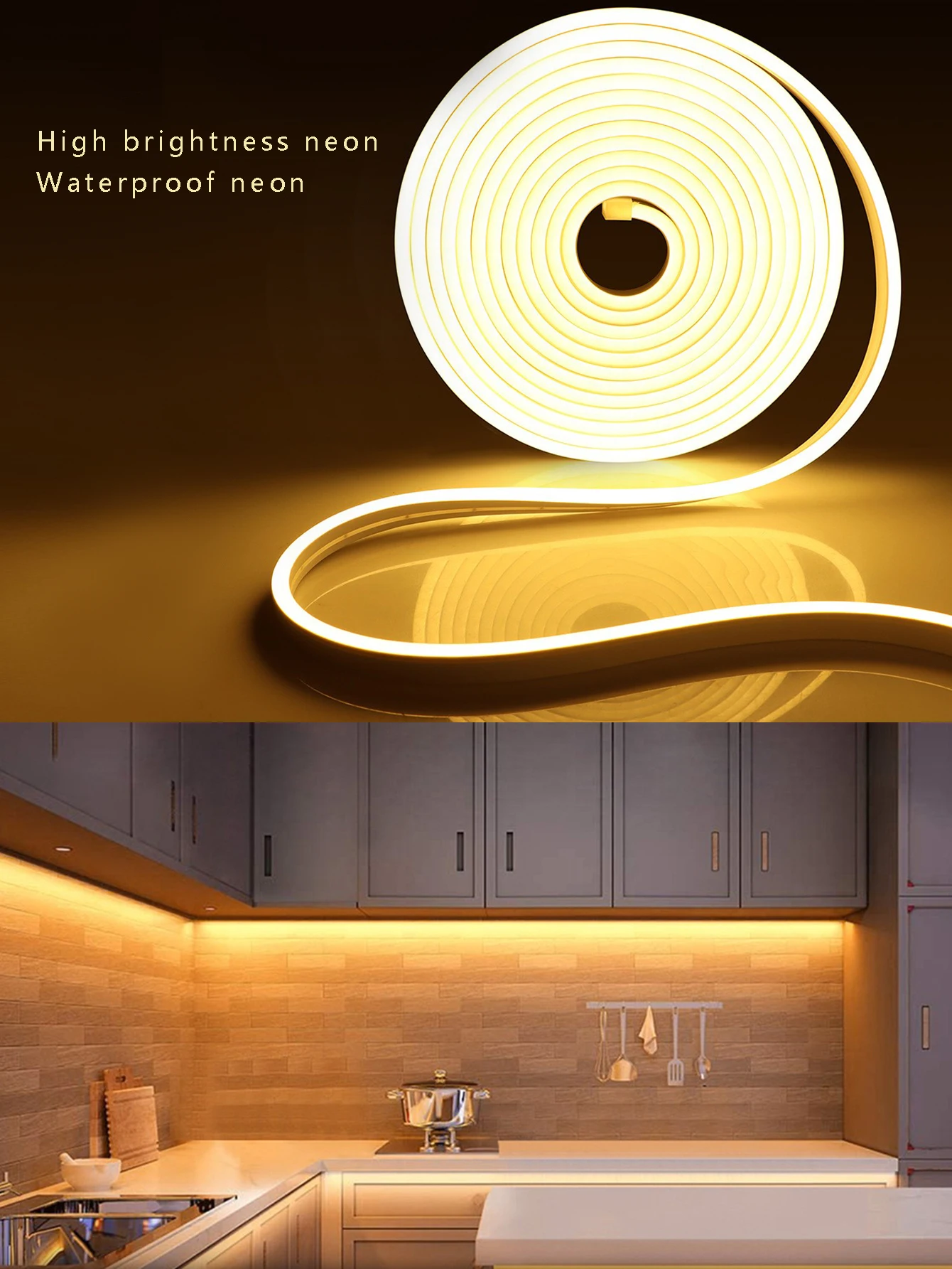 Led neon light strips, Usb power supply, suitable for live streaming, makeup mirrors and bathrooms