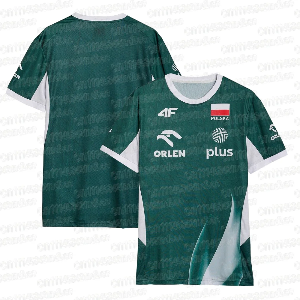 2026 Polen Volleyball-Team Oversized T-Shirt Y2K Harajuku Streetwear Kurzarm Performance Sport-Fan-Trikot Familien-Partnerlook – Detail 9