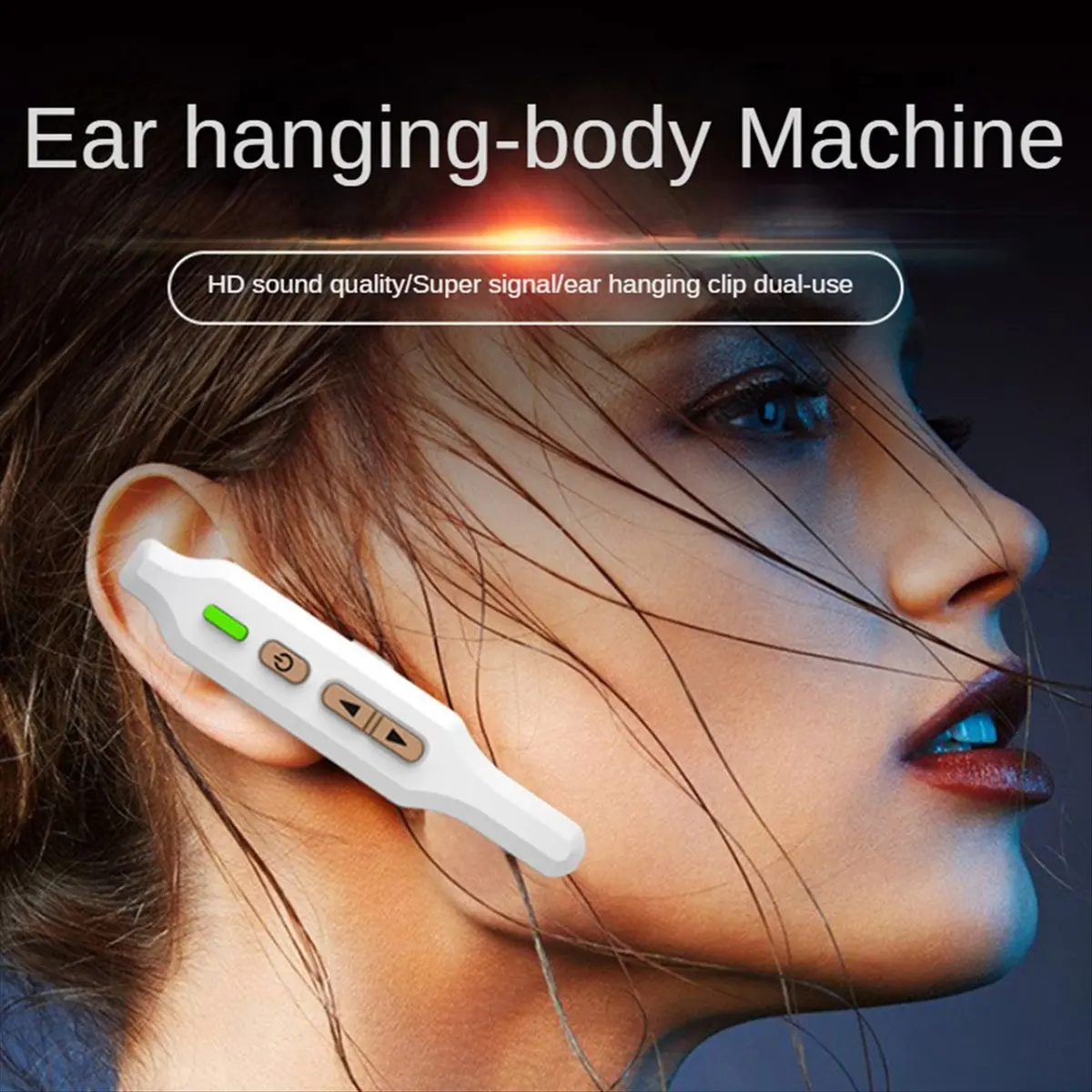 A64I op het oor gemonteerde walkietalkie mini-headset 500-vierkante voet gebiedsheadset voor hotel hotel mini-headset, wit