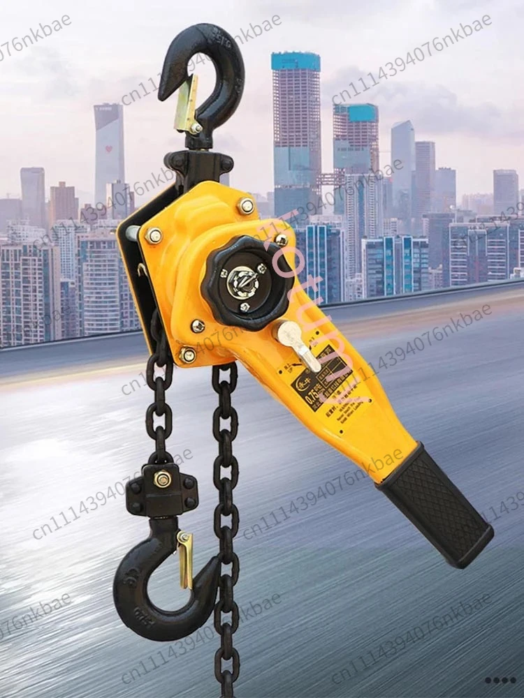 Portable Manganese Steel Hand Chain Hoist Hook Manual Wire Tensioner Traction Lifting Crane