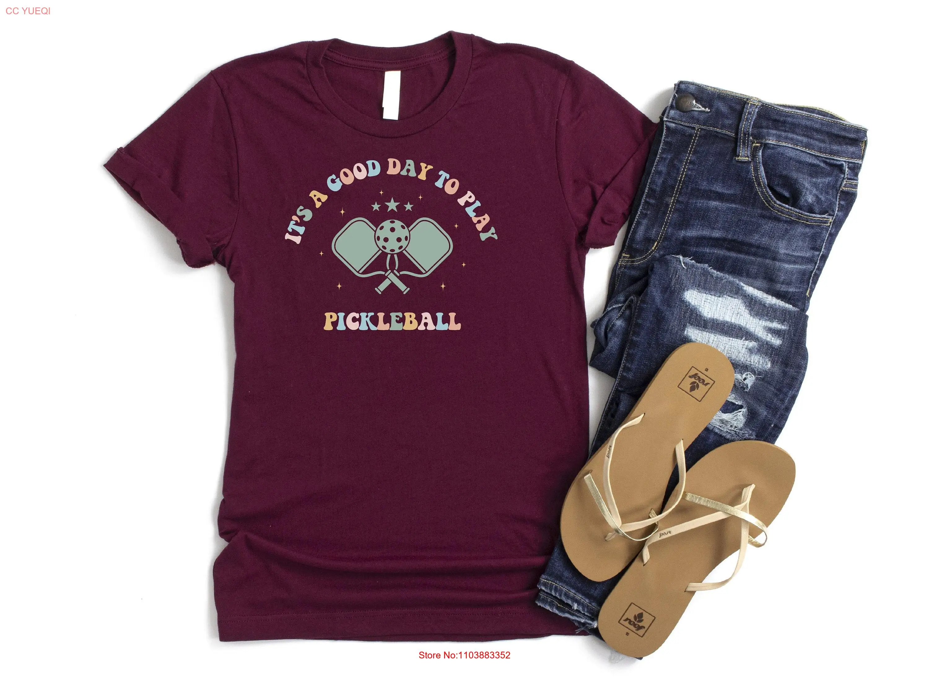 Футболка It s A Good Day To Play Pickleball AddicT For Player Funny Sport Lover Racquetball Mom с длинными или короткими рукавами