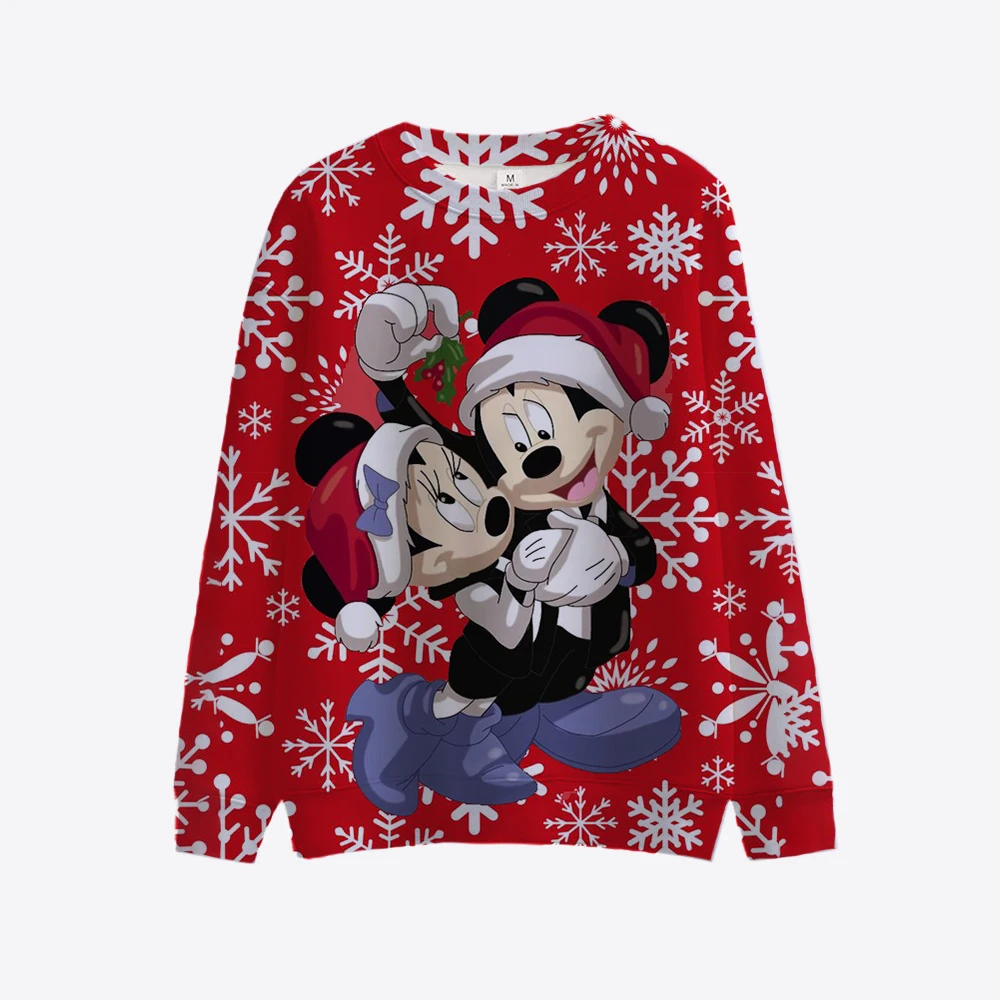 Disney Cartoon Mickey Mouse Mickey Mouse Couple Christmas Hoodies Women's/Men's Thin Autumn Sweater Women's 90s Clothing