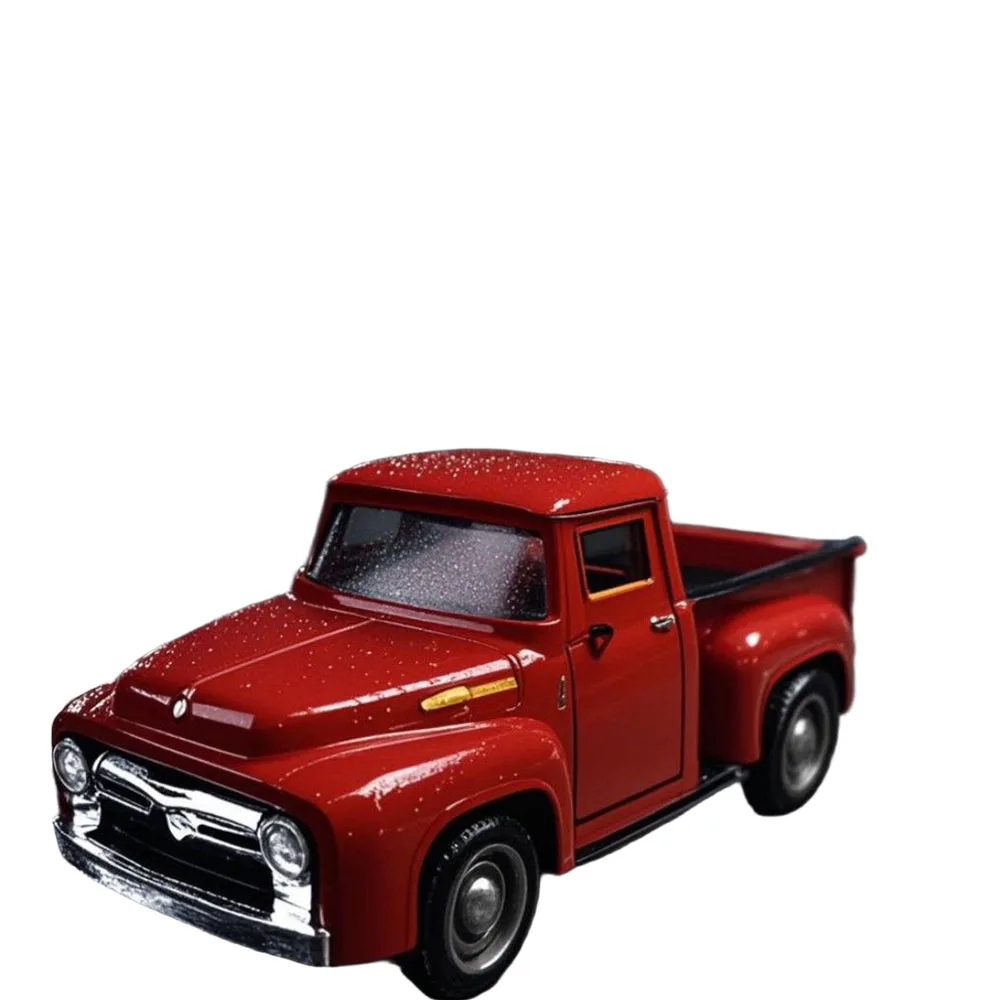 1:36 レッド合金小型ピックアップトラック子供用シミュレーションピックアップモデルおもちゃ/コレクタブル装飾ギフト/迅速な配達