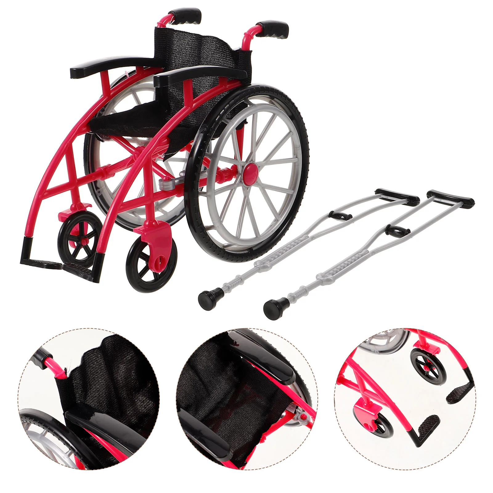 Wheelchair Toy Mini Dolls House Miniature Model Decorate Decorative Nail Decoration