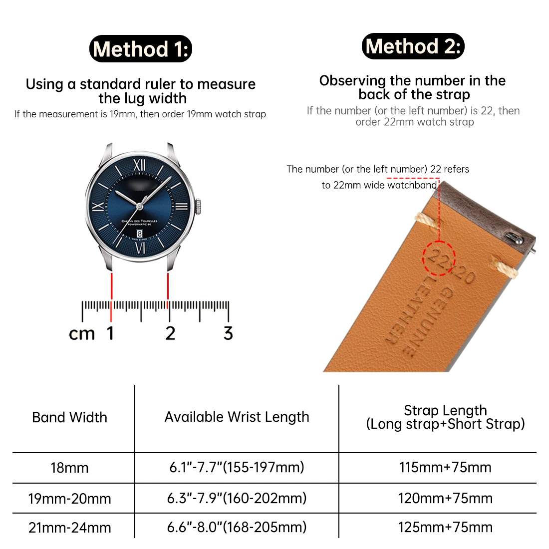 Retro Leather Watchband Men Women Black Grey Brown Watch Band for Casio Smartwatch 20mm 22mm Quick Release Watch Straps