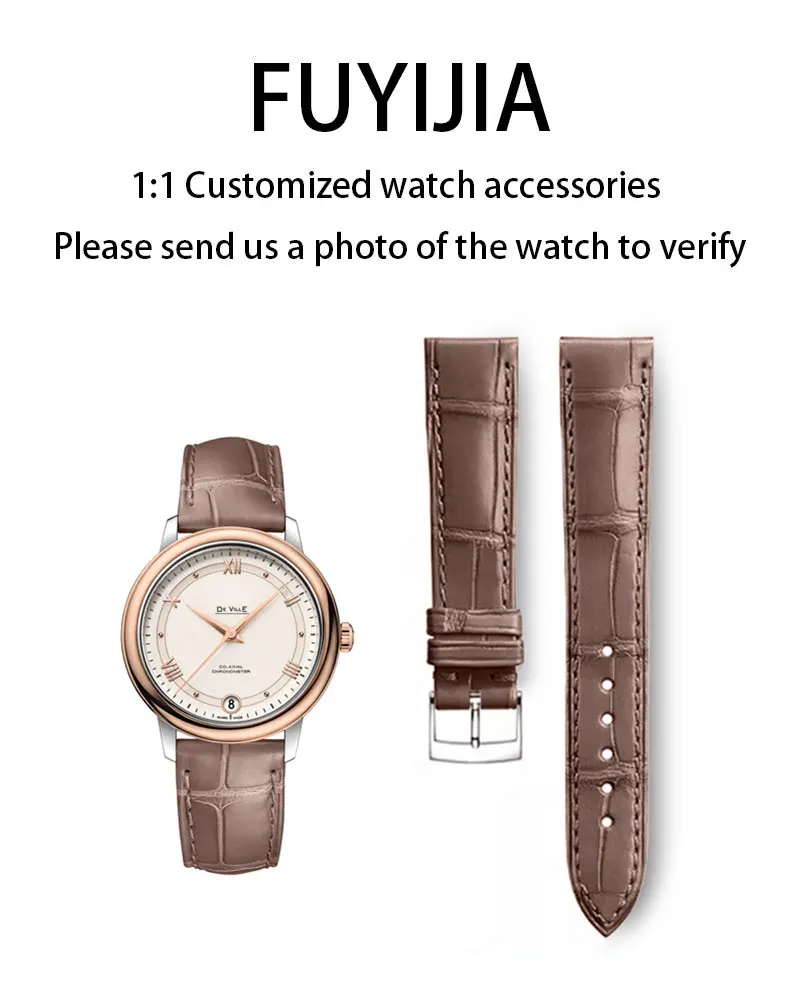

FUYIJIA Top Custom DE VILLE SPEEDMASTER SEAMASTER оригинальный ремешок для часов с пряжкой из крокодиловой кожи ремешок 20 мм 16 мм 14 мм кожаный ремень