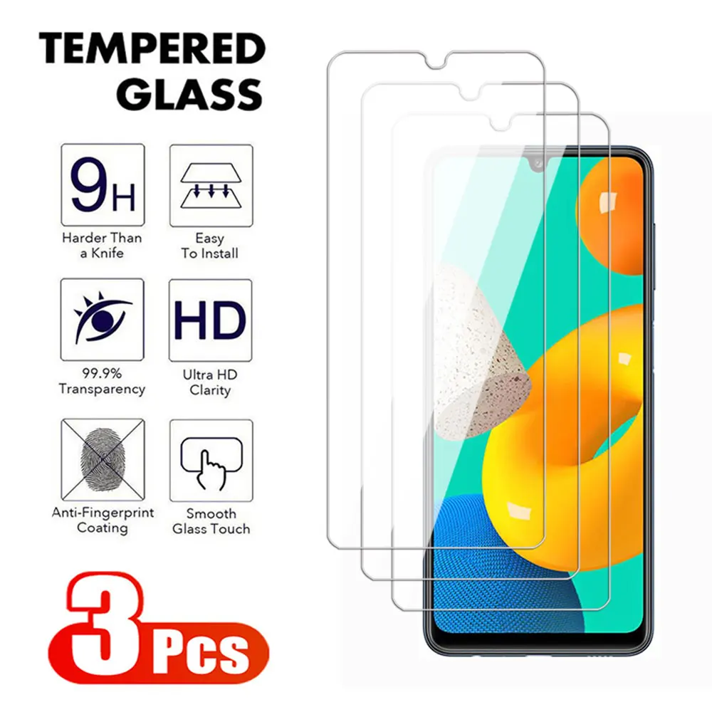 3Pcs Glass For Samsung Galaxy M31 M32 M33 M34 M42 M51 M52 M53 M54 M62 4G 5G Screen Protector Samsung M31S Tempered glass Film 9H