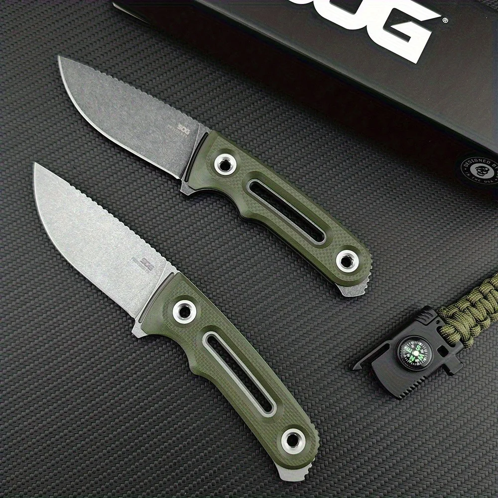 

FX Outdoor Utility Straight Knife, High Hardness 8Cr13 Fixed Knife, Nylon Fibre Handle, Portable Sheath, Adventure Camping Tool