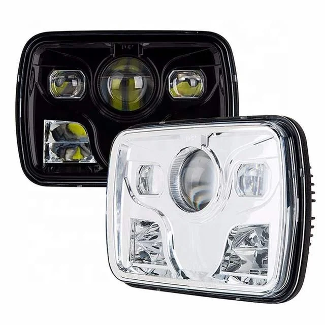 DOT approved faros led for '84-'01 Jeep Cherokee XJ accessories rectangle 80w 5x7'' led headlights for Cherokee Jeep XJ