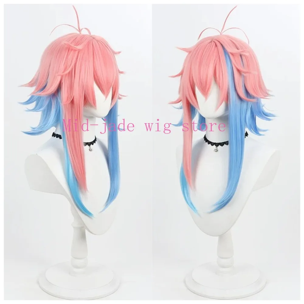 Yuri Cosplay Wig Realistic Scalp Two Tone Gradient Layered Flipped Hair for Valentine Game Event and Photography