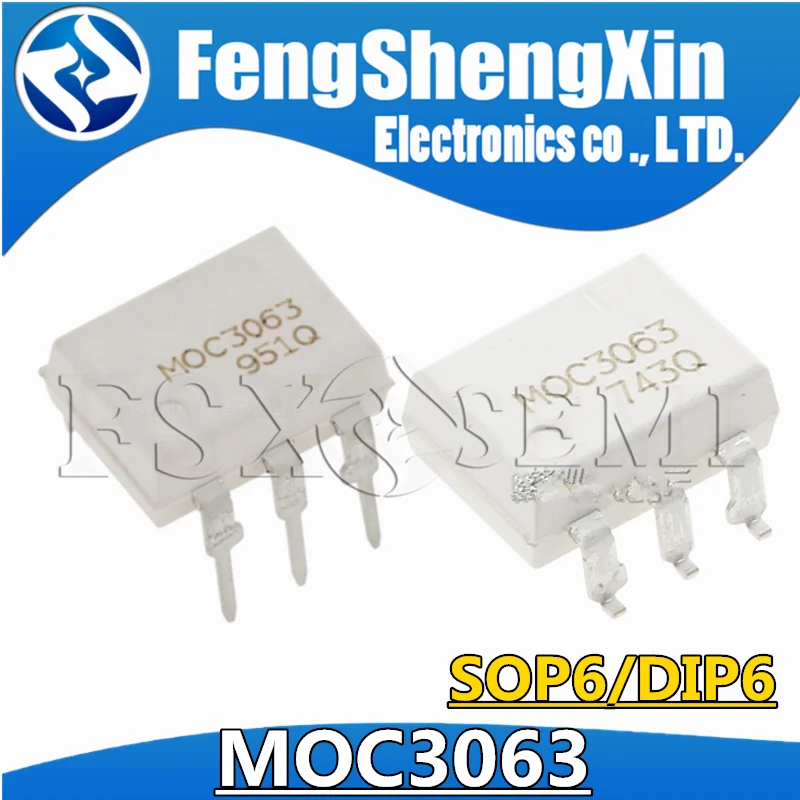 10pcs/lot MOC3063 MOC3063M DIP-6 MOC3063S MOC3063SR2M SOP6 Driver Output Optocoupler IC