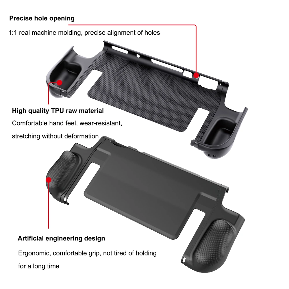 

TPU Case for Switch 2 Protective Case Sleeve Shockproof for Switch 2 Ergonomic Handle Grip Cover with Stand