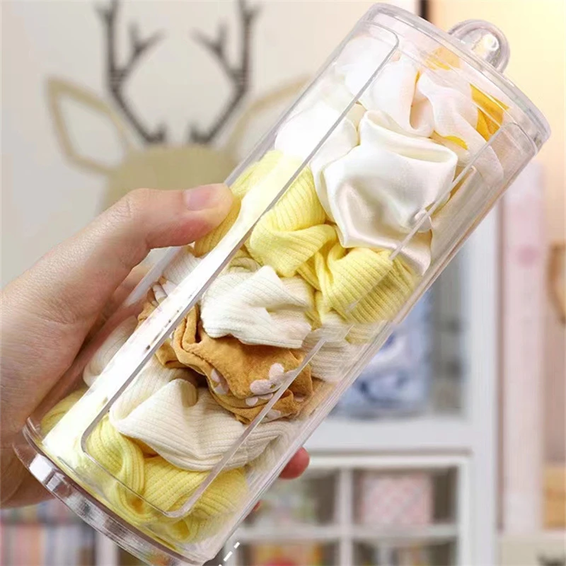 Hair Rope Storage Box Transparent Box Cosmetic Cotton Storage Box Hair Accessories Hairpin Storage Box Sundries Storage Box