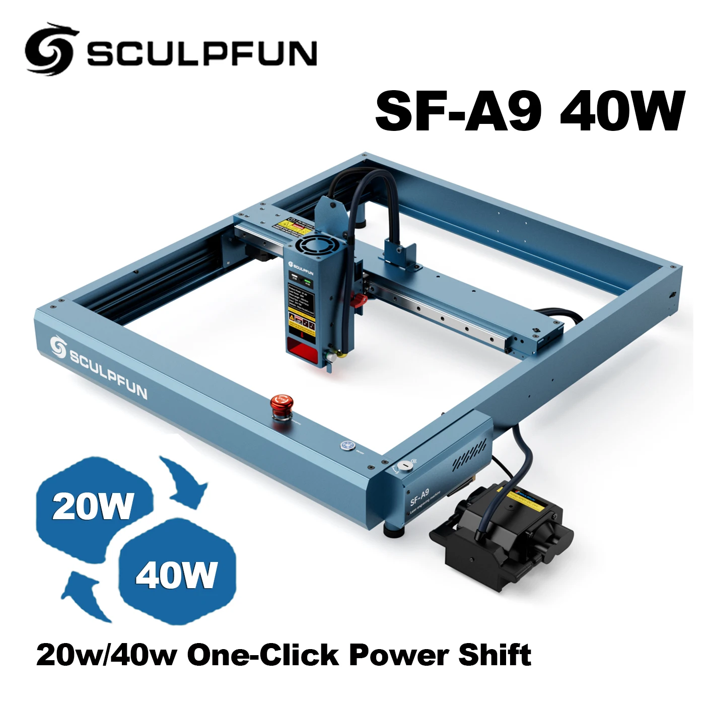 

SCULPFUN SF-A9 40W Laser Engraver And Cutting Machine High Speed Desktop Diode Automatic Metal Laser Engraving with Air Assist