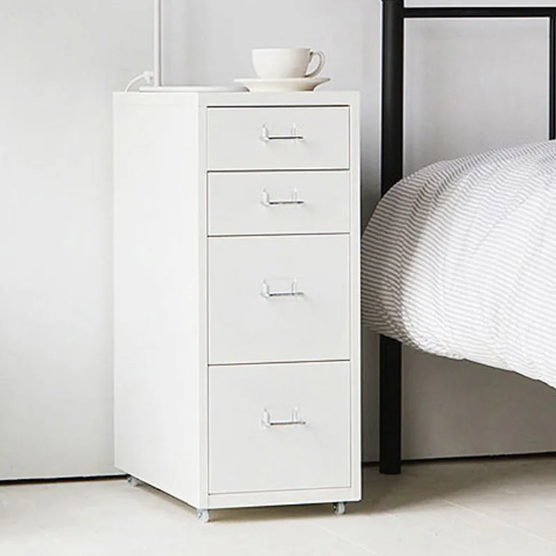 Cajonera de almacenamiento color crema, armario de cajones multicapa sencillo, armario moderno y sencillo para debajo de la mesa, armario para dormitorio