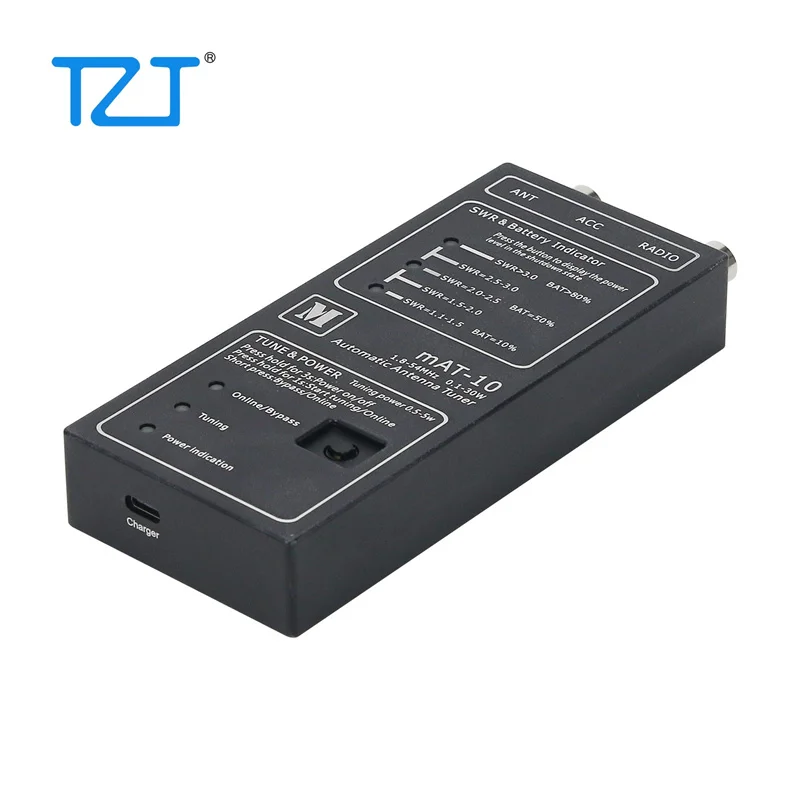 TZT mAt-10 จูนเนอร์เสาอากาศอัตโนมัติ 1.8-54MHz 0.1-30W สําหรับ YAESU FT-817/818 QRP วิทยุ