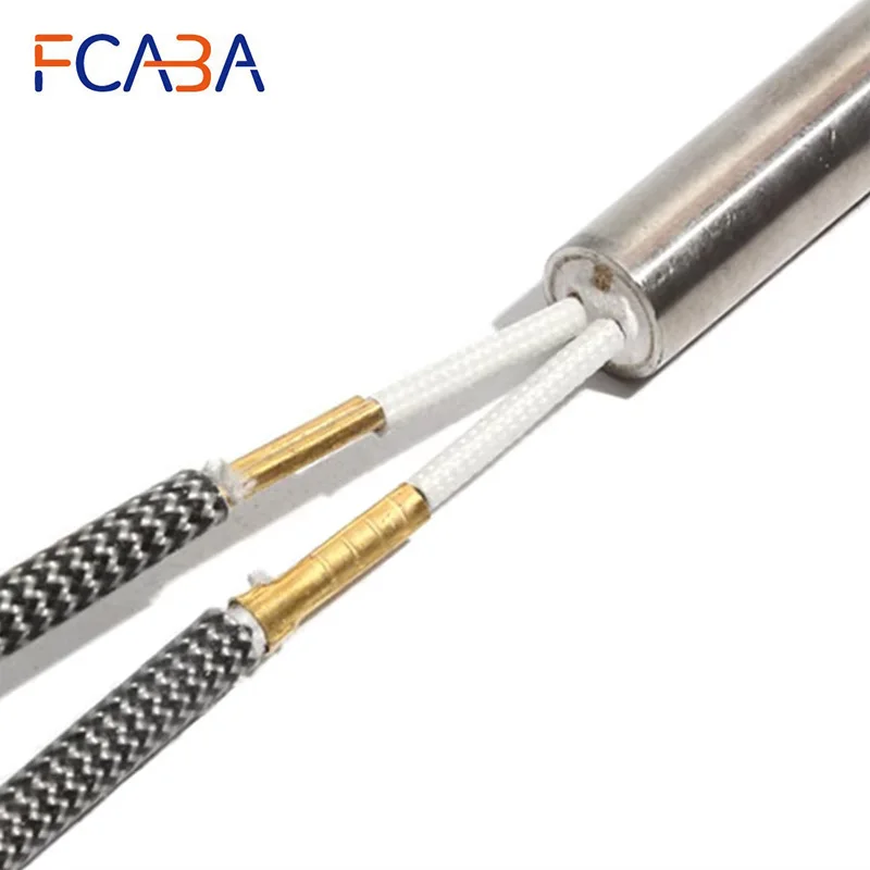 FCABA 5PCS 10mm 98~115mm 316SUS Single Head Dual Heating Tube 110V/220V/380V 400W/420W/450W/470W Cartridge Heater Element