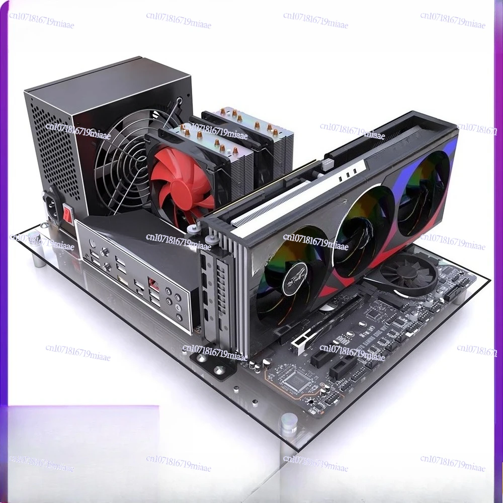 

Fully Transparent Plexiglass Open Chassis Main Board Bracket Studio Computer Chassis Super Heat Dissipation