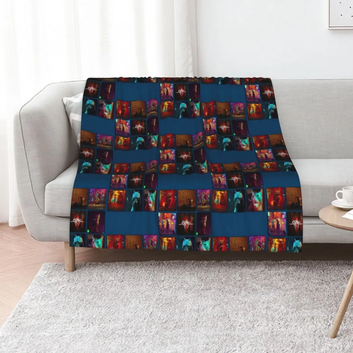 Stray Game - Cat Game - 9 image of stray game Throw Blanket Thin Single Softest for sofa Soft Plaid Blankets