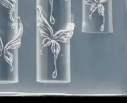 3D Silikon Nagel Form Blume Bogen Schmetterling Nägel Vorlagen Transparente Form DIY Nail art Decor Stempelplatten Maniküre Werkzeuge