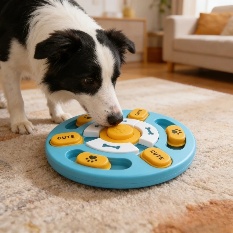

Interactive Dog Puzzle Toy Feeder Slow Eating Bowl Anti-Choke Training Dish Pet IQ Boosting Food Dispenser for Small Medium