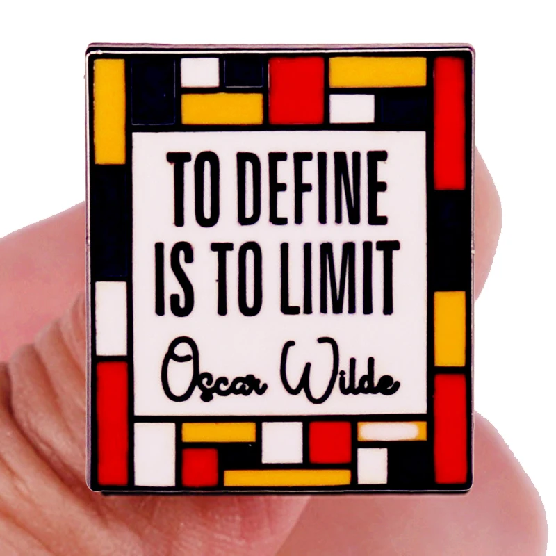 Oscar Wilde Quote Metal Badge To Define Is To Limit Lapel Pin The Picture Of Dorian Gray Literary Brooch