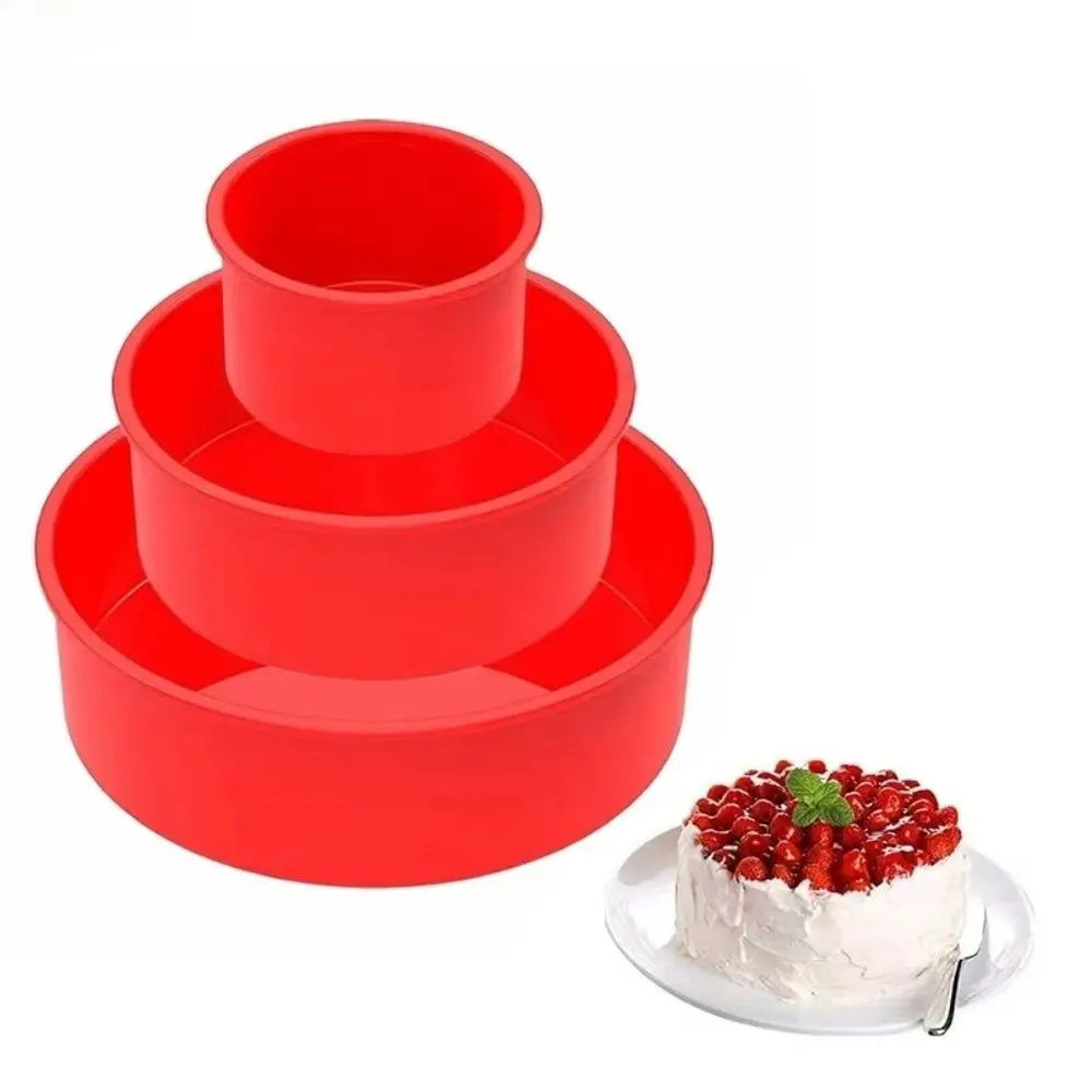 New Round Silicone Cake Mold Nonstick 4 6 8 10 Inch Baking Mould Reusable Cheesecake Pan Baking Forms