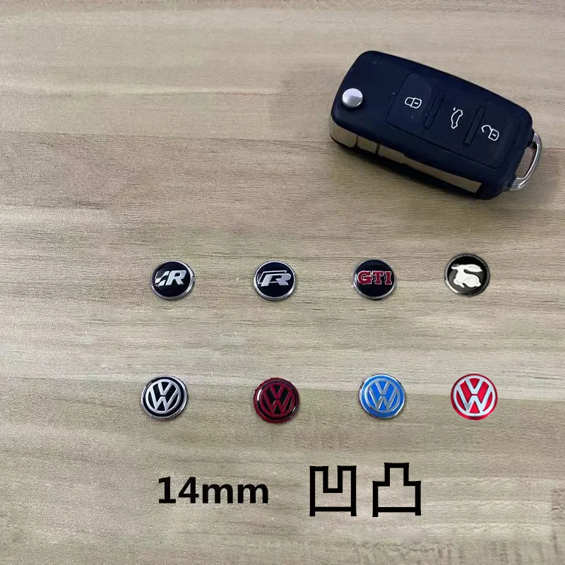 Car Key Stickers Auto Control Keychain Emblem Accessories For Volkswagen VW Rline GTI R Polo Golf Passat Magotan Tiguan Santana