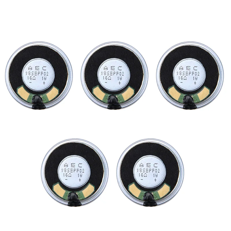 

5Pcs 36Mm 16 Ohm 1W Aluminum Housing Internal Magnet Speaker-A74Z