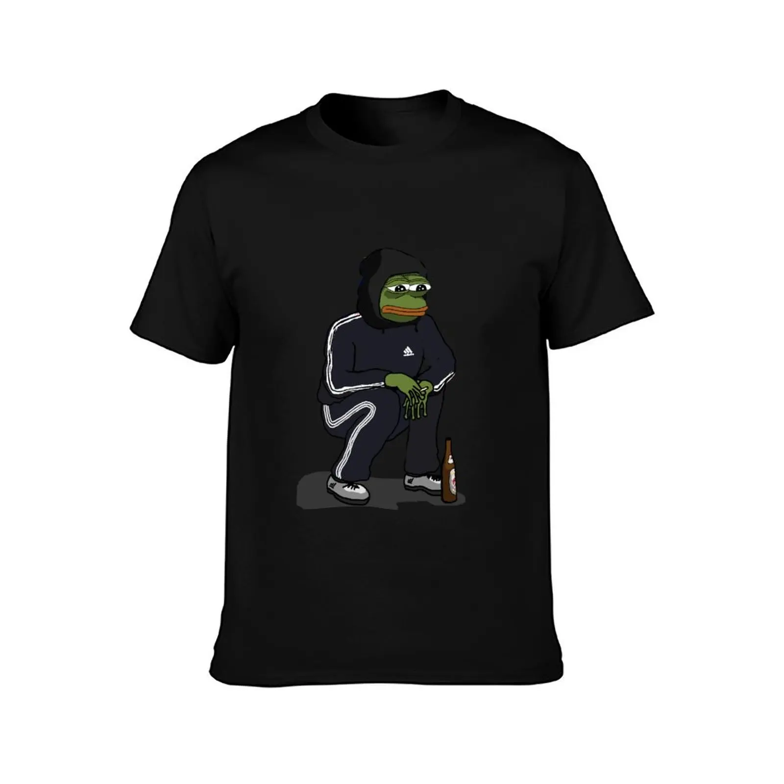 Squatting pepe T-Shirt All Match Print Short Sleeve Top