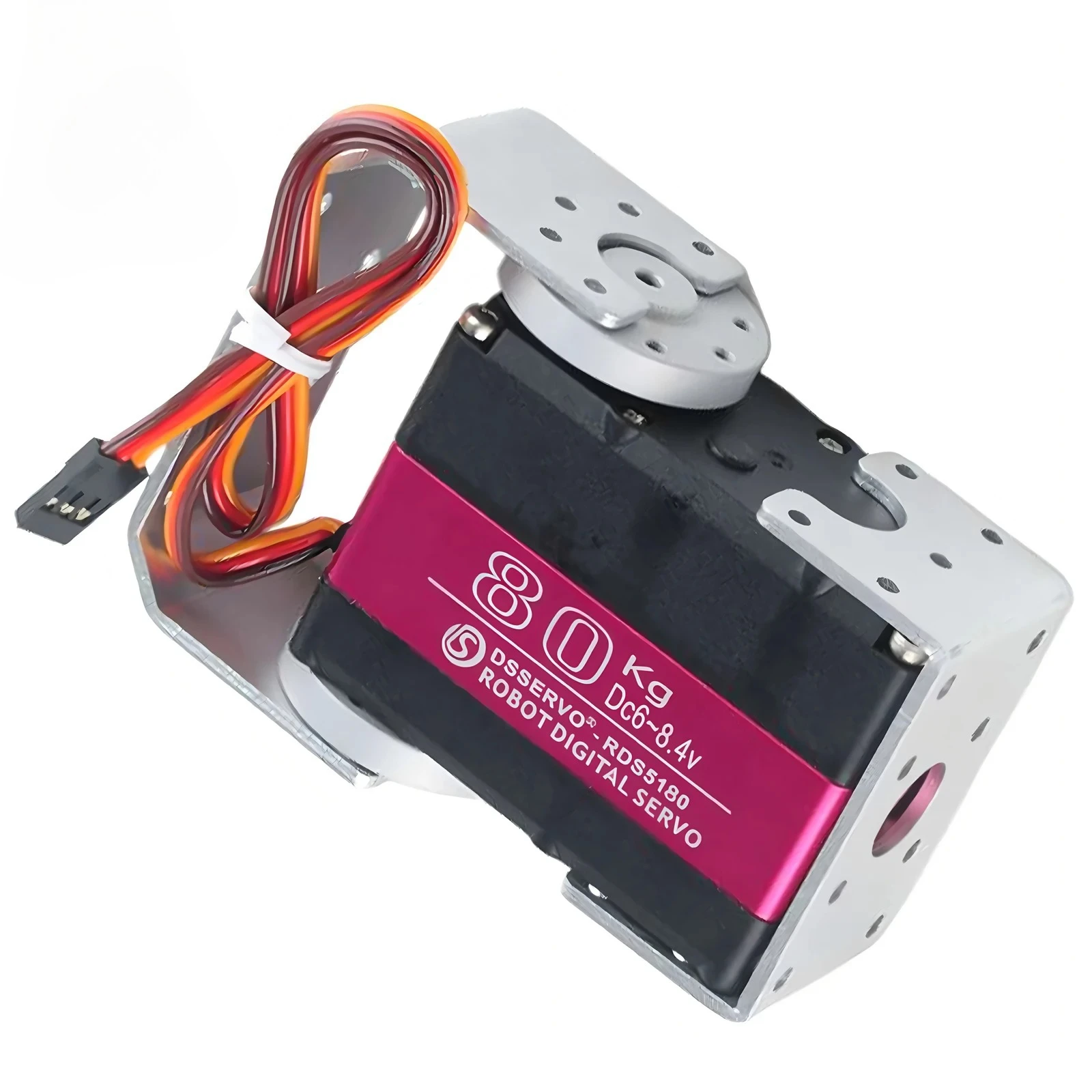 

RDS5180 80KG 7.4V Dual Shaft Servo Waterproof High Torque Metal Gear RC Digital Servo with U-Shaped Mount for 1/5 RC Car Robot