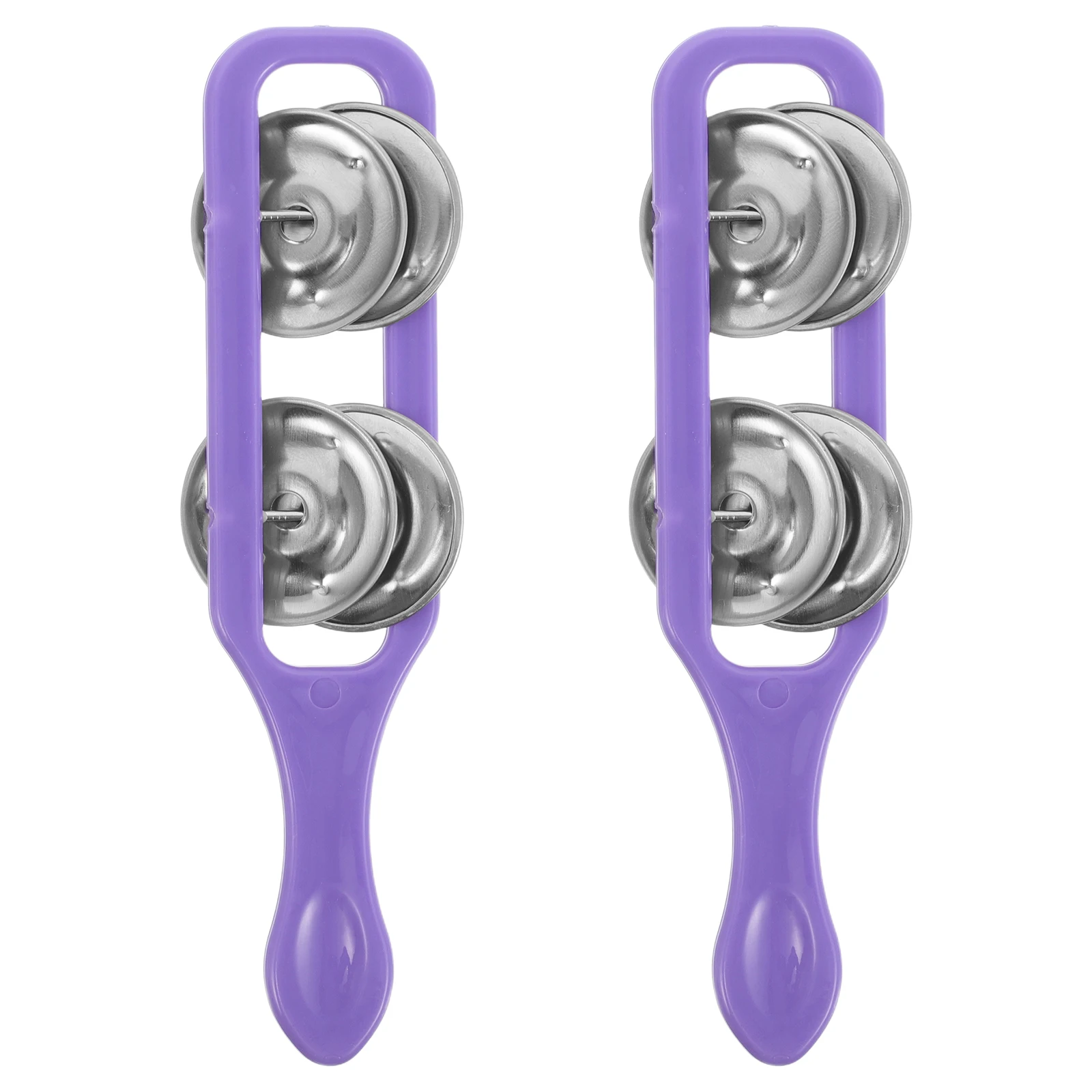 

2pcs Children Hand Bells Colorful Plastic Metal Finger Cymbals Kids Musical Instruments Toddler Toys Lightweight Sound Quality