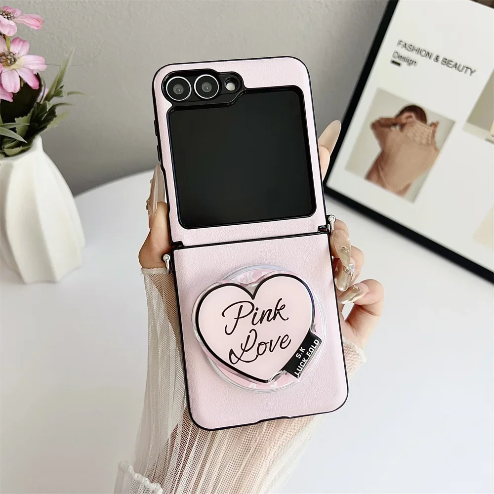 حامل حب وردي مغناطيسي قابل للفصل لهاتف Magsafe لهاتف سامسونج جالاكسي Flip7 Flip6 Z Flip 3 4 5 6 7 FE غطاء حماية #1