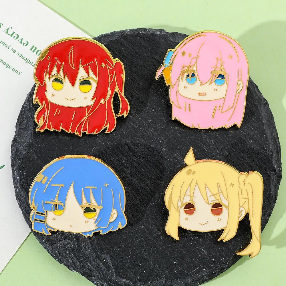 BOCCHI THE ROCK Anime Character Hard Enamel Lapel Pin Badges Cute Clothing Backpack Brooch Fashion Jewelry Accessories Gifts