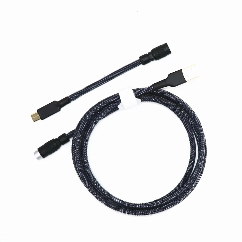 Custom Colorful YC8 Straight Double Layer Sleeved Mechanical Keyboard Cable USB to Type C Mini Micro Data Cables with Aviator