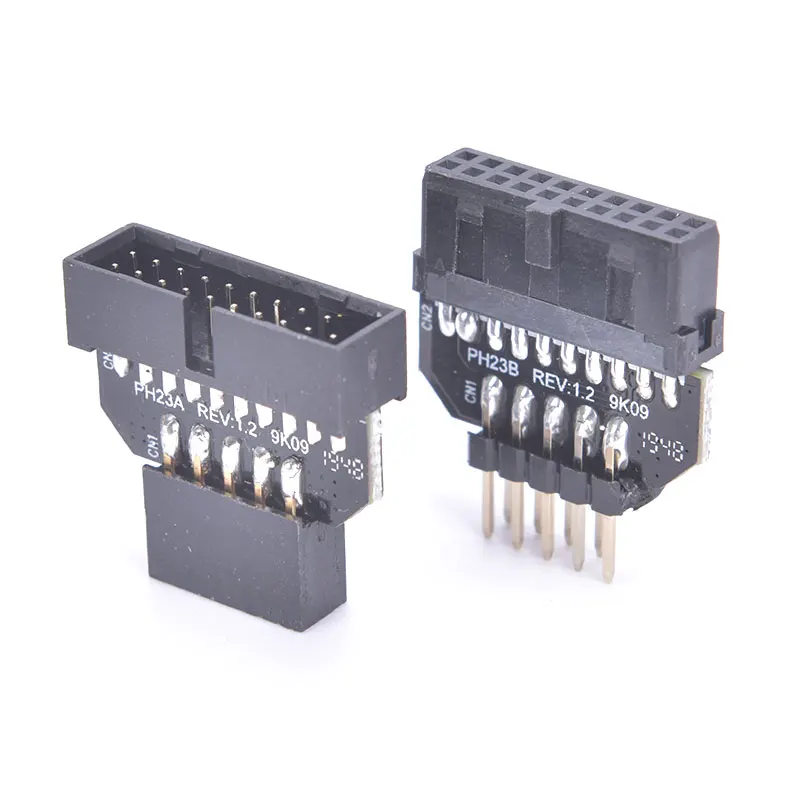 Conector do painel frontal para placa-mãe, USB 3.0 19 pinos para adaptador USB 9Pin