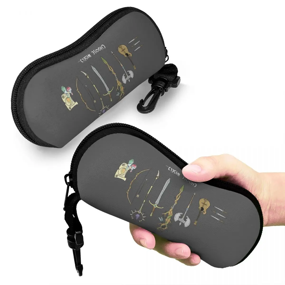 

Chose Wisely, DnD Classes Option Shell Glasses Case Protector Sunglasses Box Women Men Soft Eyeglasses Bag Pouch