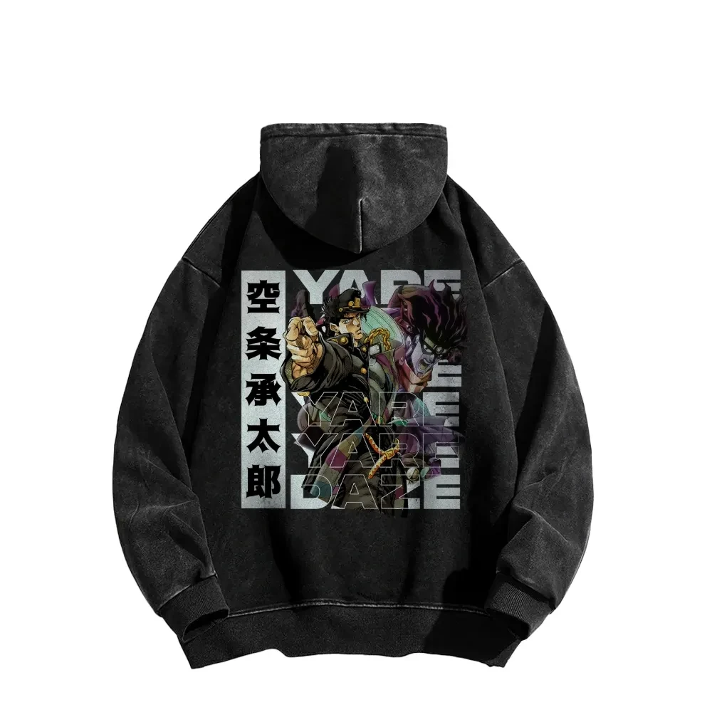 

2025 New Yare Daze Vintage Hoodie JoJo's Bizarre Adventure Men's and Women's Cotton Prints Autumn and Winter