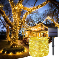 22M 200 LED Solar Strip Light Home Garden Copper Wire Light String Fairy Outdoor Solar Powered Christmas Party Decor