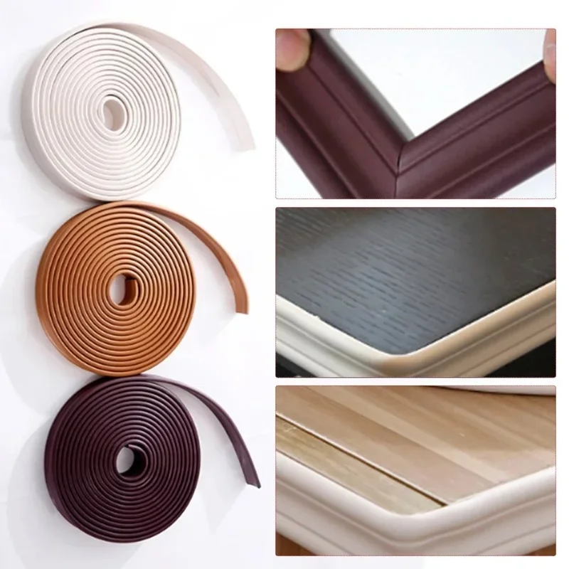 5M Self-Adhesive Skirting waist line 3d background wall Sticker Ceiling Side Strip foam edge seal border table corner protector