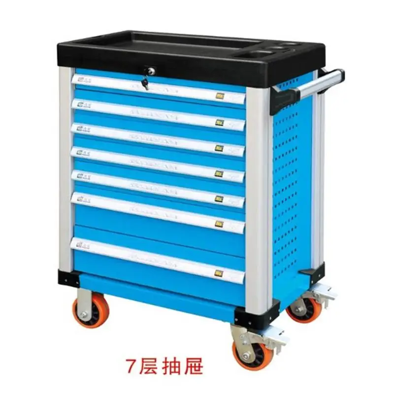 Five-layer seven-layer aluminum alloy tool cabinet, toolbox, hardware, auto maintenance, mobile storage box