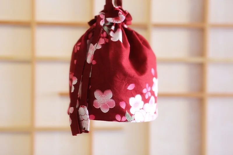 Kimono handbag Japanese-style Cherry Blossom Miscellaneous Bags Small Things Bag With Things Bag Shopping Bag