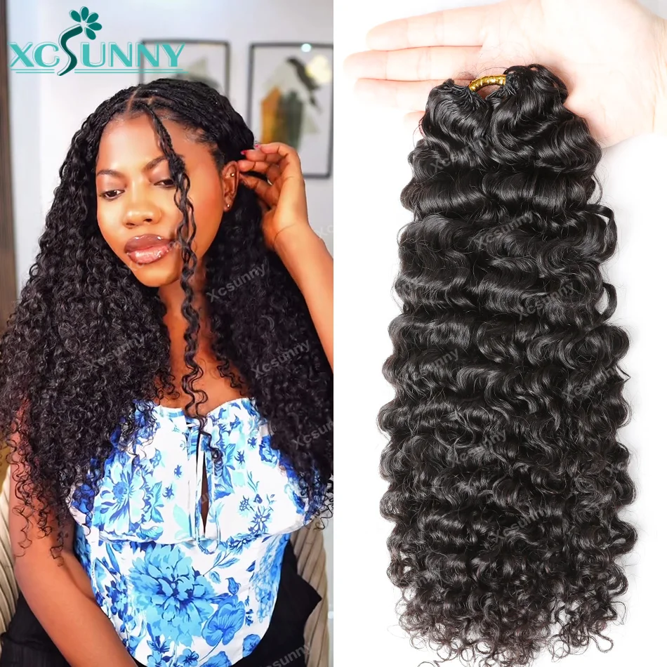 

Микро-косички из натуральных волос с предварительно связанными петлями, волнистые, кудрявые, без узлов, для плетения и твистов.