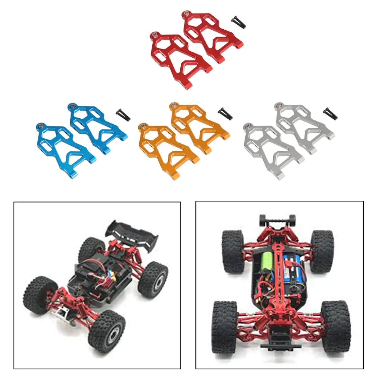 vor den unteren Armen für 1/16 RC Left Car Rights Rights Metal Parts Swing Aluminium Alliage für Souhiyu