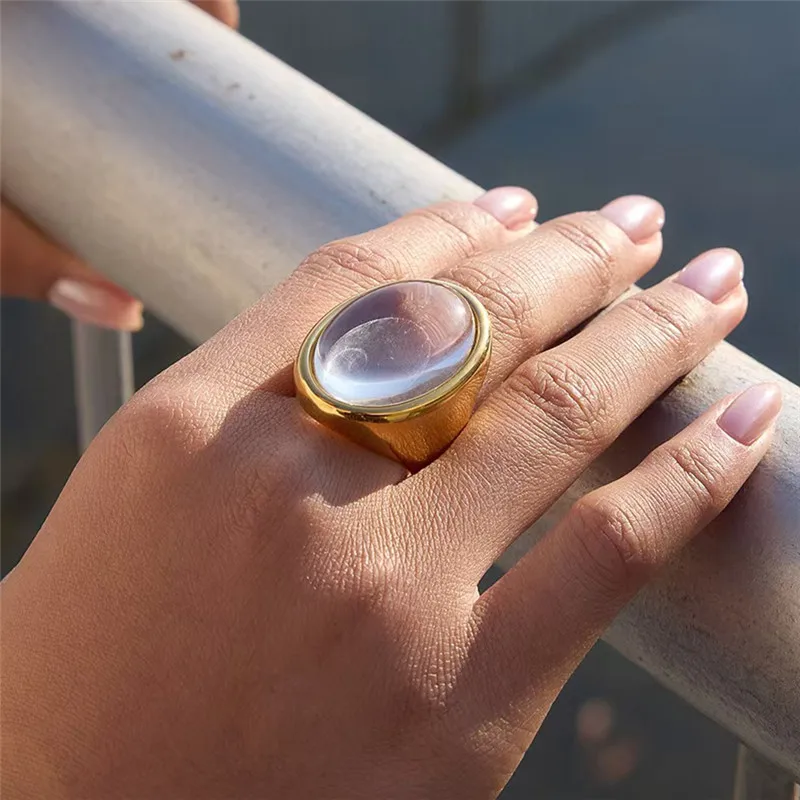 

Stainless Steel Rings for Women Titanium Non-Fading Allergy-Free Simple High-End Sensation Essential Jewelry for Daily Commuting
