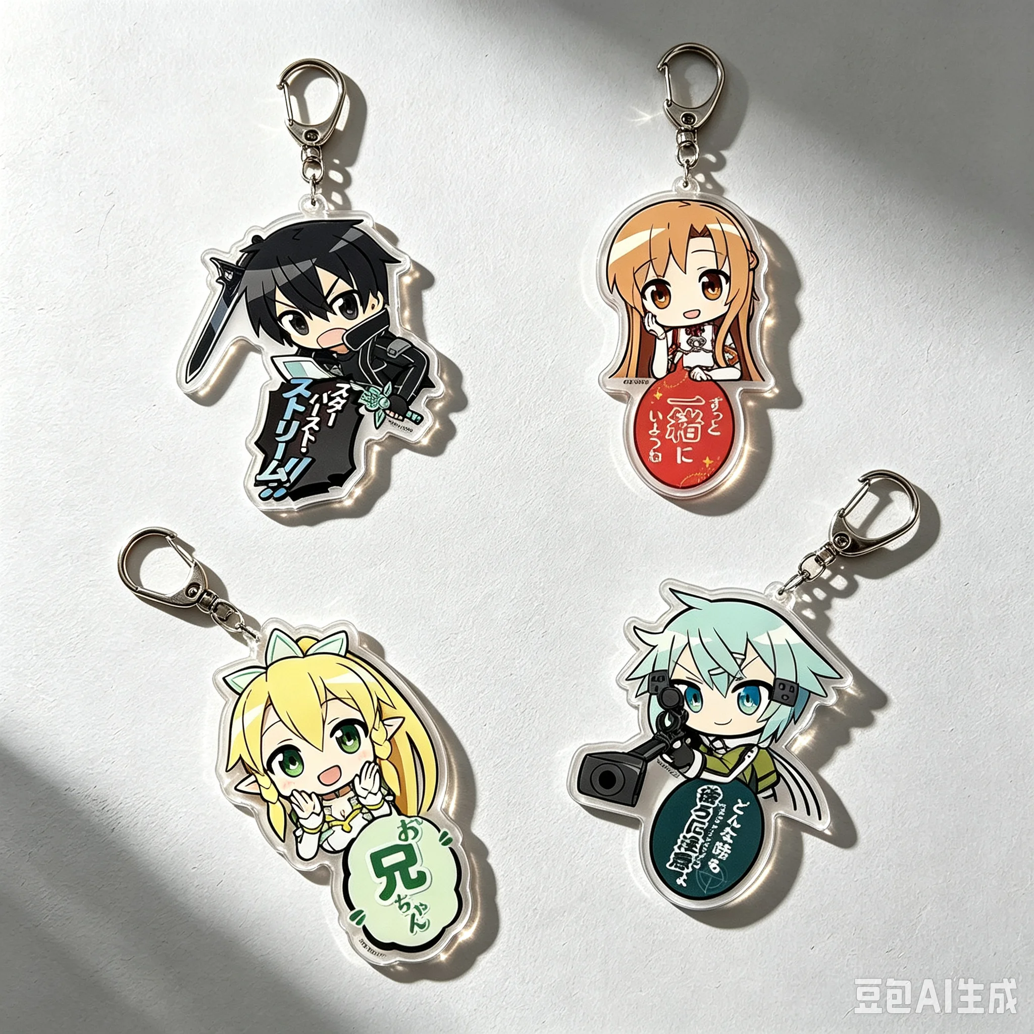 Divertido Colgante para Celular de Anime Sword Art Online para Chicas, Regalos para Fans, Joyería, Bolsa, Llavero Acrílico, Colgante para Bolsa, Regalos