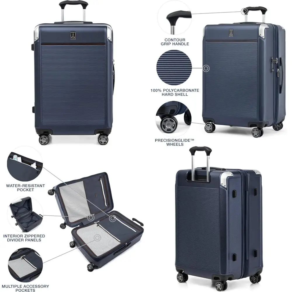 

Expandable Hardside Spinner Luggage with TSA Lock, Polycarbonate Shell, True Size Suitcase for Travel